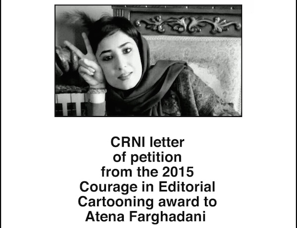 Open Letter: Cartoonists Rights Network Urges Release of Young Iranian Artist